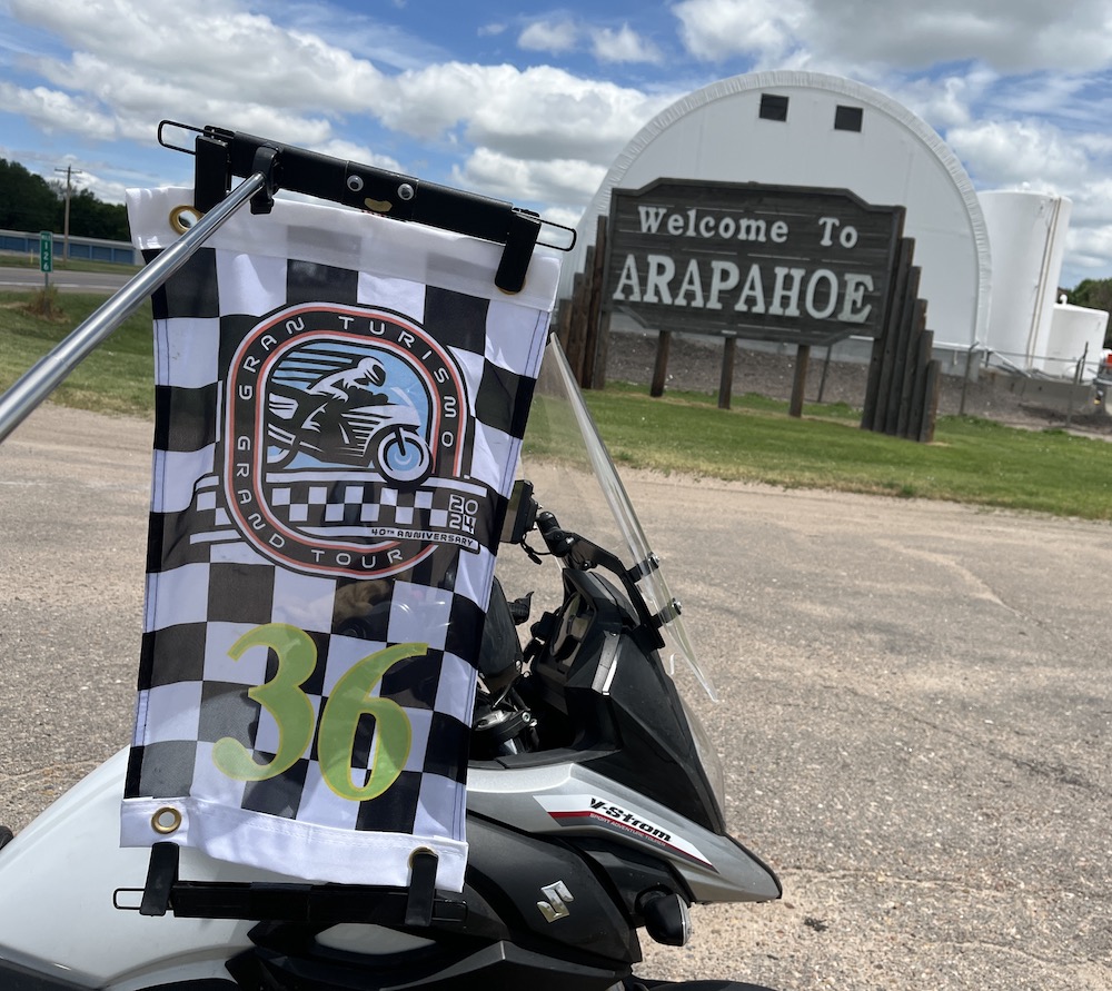 Rally flag at Arapahoe, Nebraska.