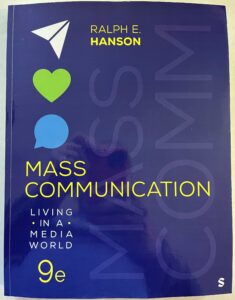 Cover of the ninth edition of Mass Communication: Living in a Media World.